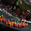 Spanish delegation at the Parade of Nations at the London Opening Ceremony on 27 July 2012.