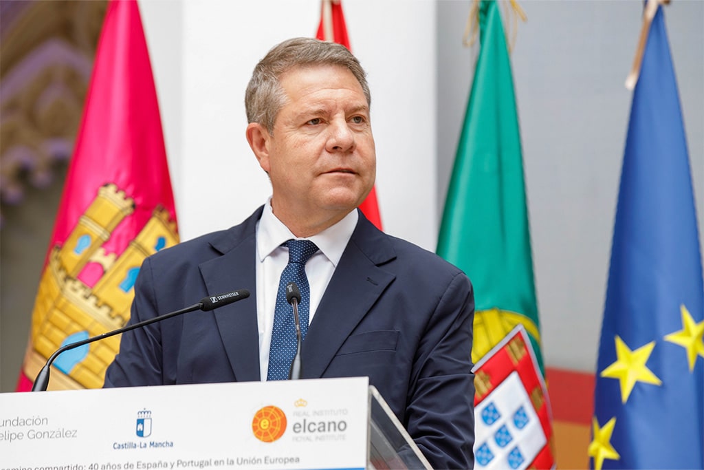 Emiliano García-Page at the dialogue ‘A shared path: 40 years of Spanish and Portuguese EU membership’. Photo: Emiliano García-Page Sánchez (CC BY-SA 2.0).